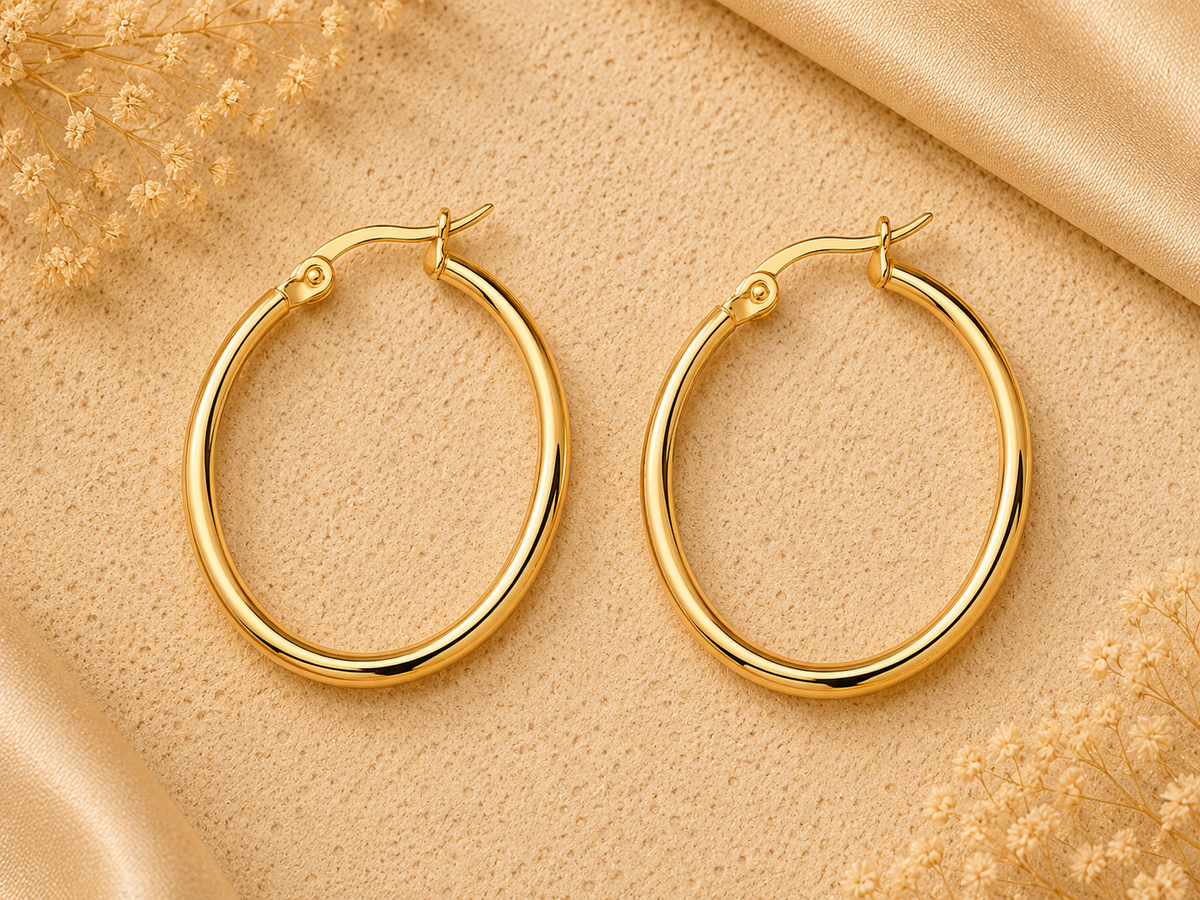Boucles d'oreilles Créoles Dorées