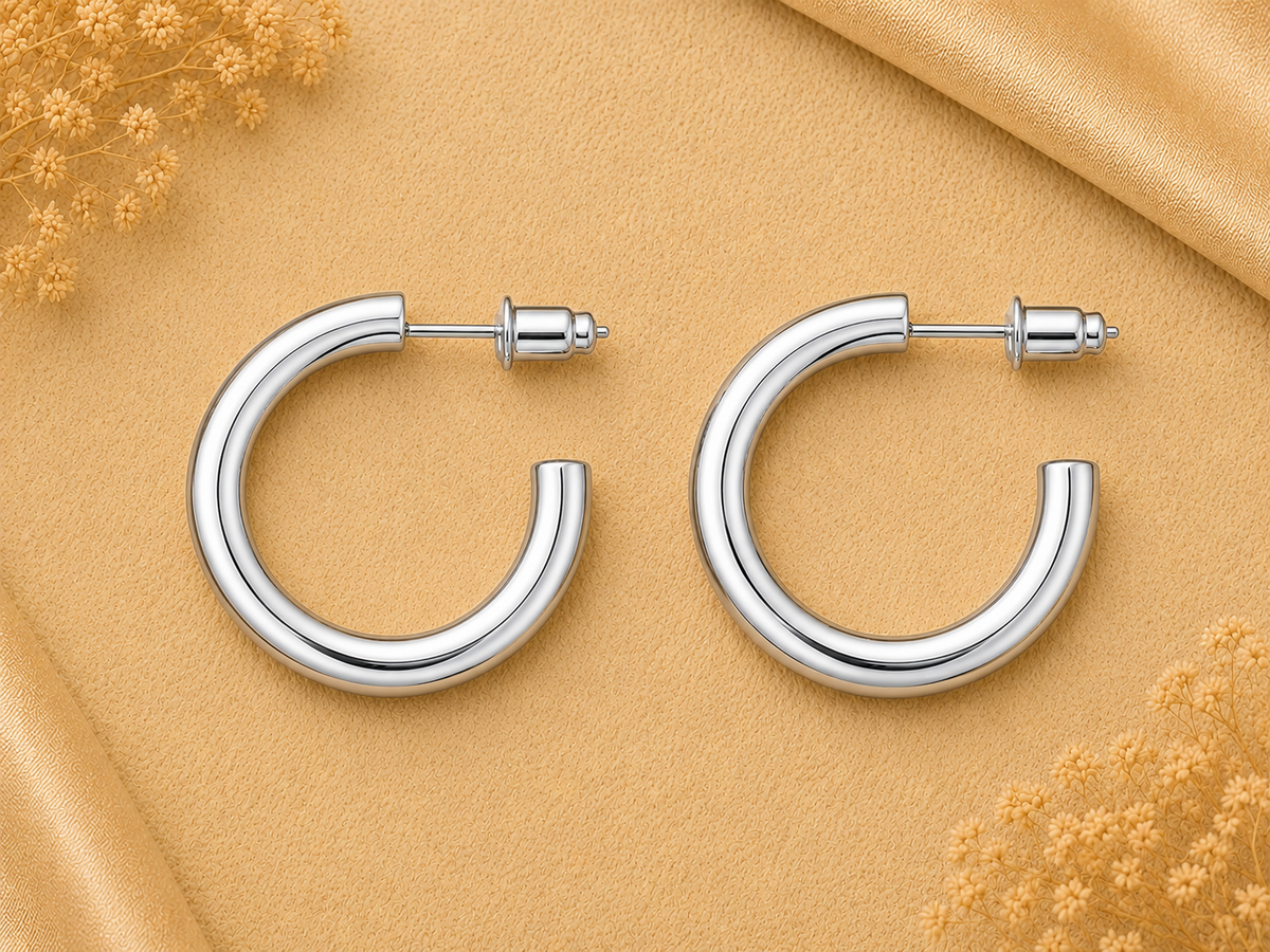 Boucles d'oreilles Luna Silver